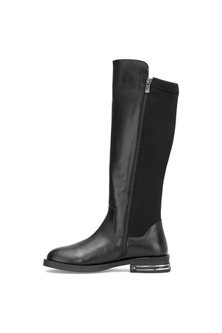 Mammamia D25kc-2365 Kadın Hakiki Deri Klasik Çizme Siyah Siyah