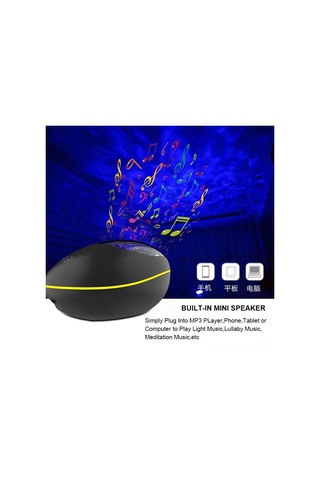 Jeehugo Siyah Usb Kumandalı 0.3w Mavi Renkli Deniz Yıldızı Işıklı Projeksiyon Lambası - Ev Dekorasyonu Ve Gündüz Kullanıma Uygun Siyah