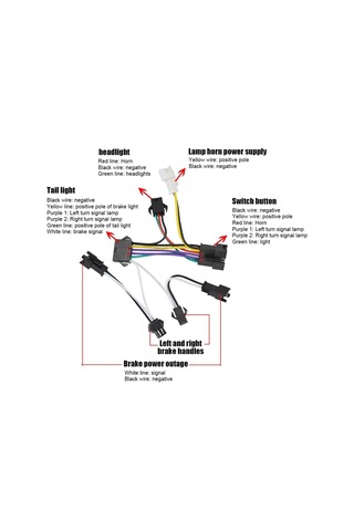Far Ve Kuyruk Işığı Seti 24-48v Ebike Sinyalleri Ön Ve Arka Işık Elektrikli Bisiklet Işık Korna Kitleri Binicilik İçin Anahtar Diğer
