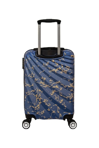 Wexta Wx-300 Baskılı Çivit Orta Boy Valiz Çivit Koyu Mavi