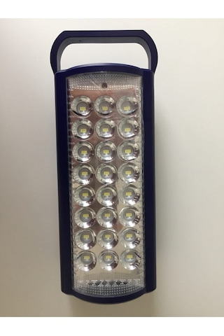 2606l Usb Şarj Çıkışlı Super 24 Led 80 Saat Akülü Şarjlı Işıldak Mavi
