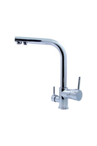 Opak 3 Yollu Su Arıtma + Şebeke Musluklu Eviye Bataryası Krom