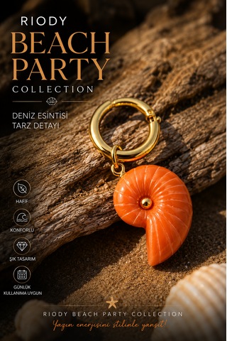 Riody Beach Party Collection Yaz Kombin Seti 2'li Kolye 2 Küpe D&g Lip Bite 03 Fizzy Coral Turuncu