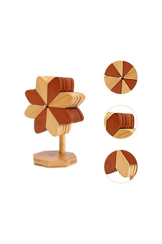 Ulzyvf Yemek Yel Tasarımlı Seti Parça Örtüsü Masası Masa Kahverengi İçin Değirmeni Bardak Altlıklı 5 Ti Kahverengi