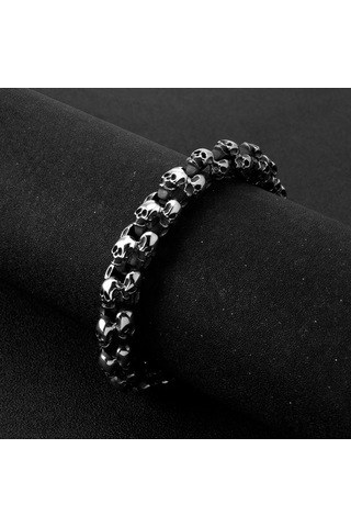 Yystore Erkek Titanyum Çelik Küba Bileklik Klt-8304 Moda Aksesuarları 22.5cm Çelik