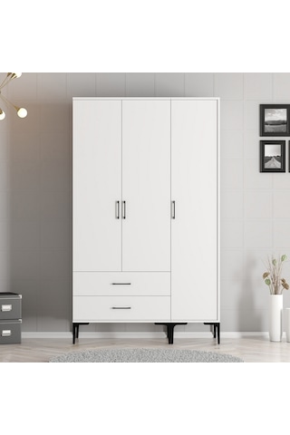 Variant Kumsal 3 Kapılı St Gardrop - Beyaz / Beyaz