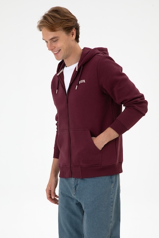 U.S. Polo Assn. Erkek Regular Fit Koyu Bordo Şardonlu Örme Hırka 50313755-VR177