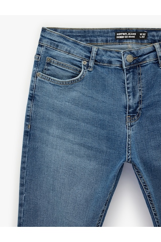 Koton Normal Bel Dar Paça Pamuklu Skinny Fit Jean Pantolon - Michael Jean Açık İndigo 6sam40257nd Açık İndigo