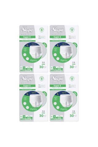 Sleepy Süper3 Emici Külot Xl Beden 4 Paket 120 Adet