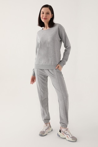 Arnetta Simple Stylish Gri Kadın Eşofman Takımı Grimelanj