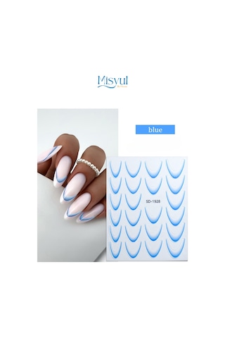 Misyul 5d Tırnak Sticker Yapışkanı Renkliden Şeffafa Gradyan 23 Parça Karışık Renk Mıs-3517