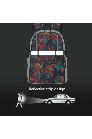 2101 Öğrenci Sırt Çantası Moda Günlük Rahat Sırt Çantası Siyah