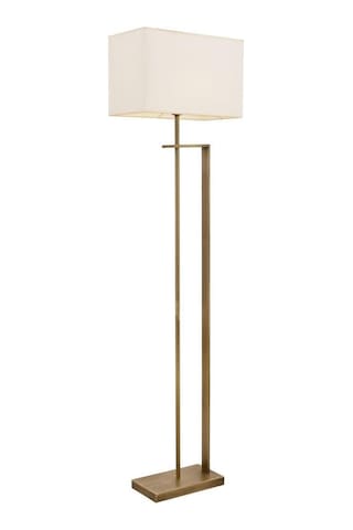 Avonnı Lm-9109-1e Eskitme Kaplama Lambader E27 Metal Kumaş Dekoratif Salon Aydınlatma 170 Cm - Teşhir Krem
