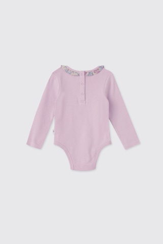 Panço Liberty Kumaş Nakış Detaylı Yenidoğan Body Mor 5621GN03003