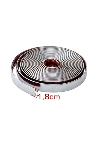 18 Mm 3d Dekoratif Krom Nikelaj Şerit Çıta Panjur Kalın Şerit 5 Metre