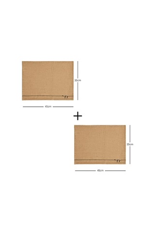 Amerikan Servis El Yapımı Pamuklu Natural Jüt Örme Düz Yuvarlak Supla 37x37cm Çok Renkli