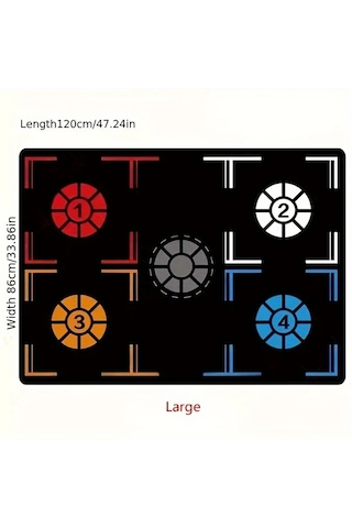Elmpaly Büyük Boy Basketbol Ayak Hareketleri Antrenman Matı, Kaymaz Ve Sessiz İç Mekan Top Sürme Yardımcısı