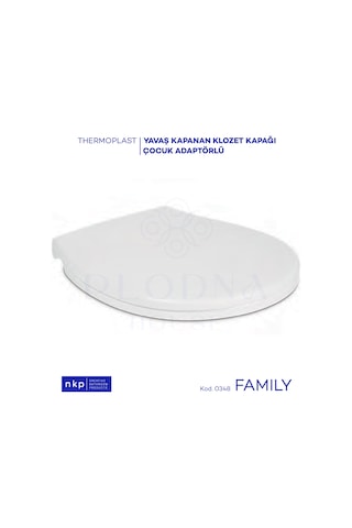 Çocuk Adaptörlü Yavaş Kapanan Klozet Kapağı Family