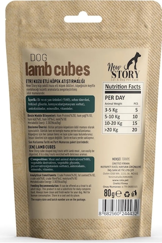 Dog Lamb Cubes 3x80gr. Kuzu Etli, Köpek Ödül Maması