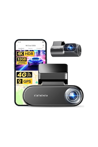 Ddpai N5 Dual 2. Nesil, 4k, Wi-fi, Gps Araç Içi Kamera
