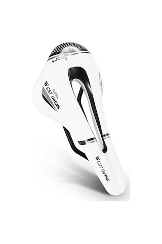 Jeemson West Bıkıng Ergonomik Yolluk Bisiklet Seli - Yumuşak, Havalandırmalı, Baskı Dağıtıcı Beyaz Jant Bisiklet Yedegi Beyaz