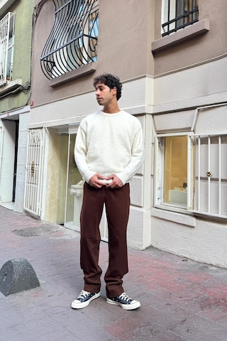 Flaw Basic Regular Gabardin Pantolon Kahverengi Kahverengi