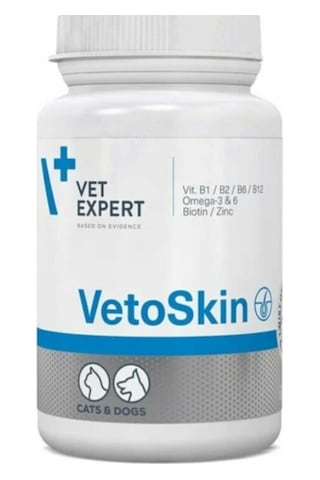 Vet Expert Vetoskin 90 Kapsül Kedi & Köpek Tüy Ve Deri Vitamini Twist-off