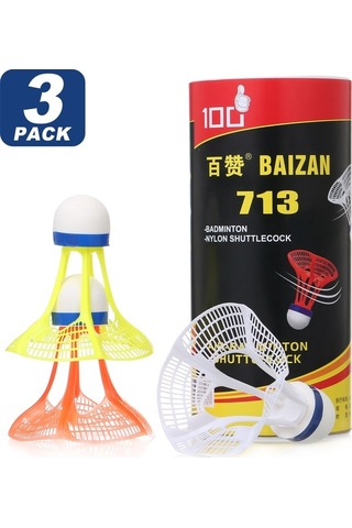 Flybuy Ve Topu Rüzgara Nylon Mekan Kullanımı İç Dış Dayanıklı Dayanıklı Badminton Adet 3 - Yj