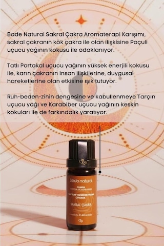 Bade Natural Sakral Çakra Aromaterapi Karışımı 10 ML