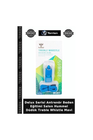 Delux Serisi Antrenör Beden Eğitimi Salon Hummel Düdük Treble Whistle Mavi
