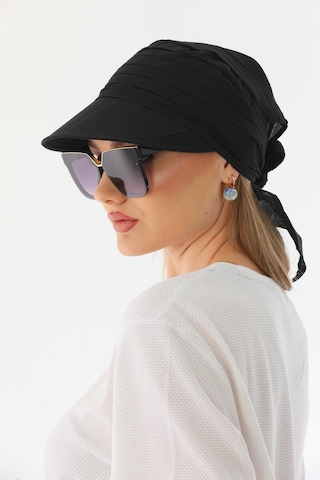 Safari Bağlamalı Siyah Siperli Bandana Vizör Siyah