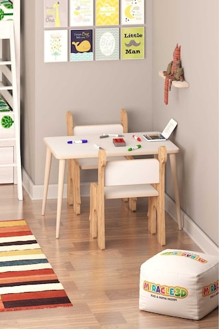 Miracle 3d Çocuk Çalışma Masası Ve Sandalye, Aktivite Masası Atlantik