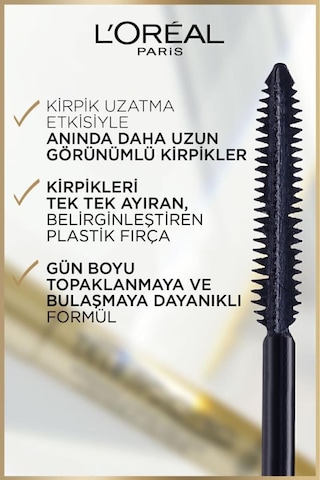 Siyah Telescopic Uzun Görünüm Veren Maskara Electro Black