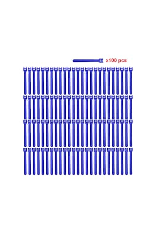 Geeksen Mavi Nilon Bant Kabloları Düzenleyici - 12x200mm Yeniden Kullanılabilir Organize Kayış Ofis, Ev, Çadırlık