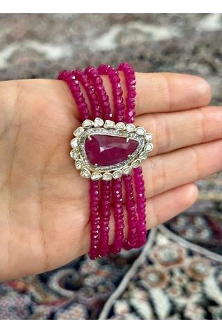 Yakut Elmas Bileklik 056