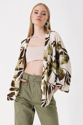 Bigdart 5862 Örme Kimono - Haki 001