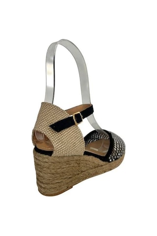 Kemal Tanca 877 T01 Kadın Dolgu Topuklu Espadril Siyah