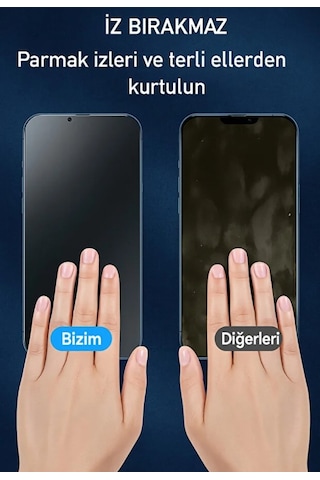 Apple iPhone 17 Pro Max Uyumlu Mat Ekran Koruyucu Seramik Nano Tam Kaplar