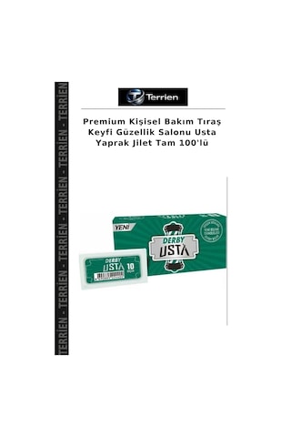 Premium Kişisel Bakım Tıraş Keyfi Güzellik Salonu Usta Yaprak Jilet Tam 100'lü