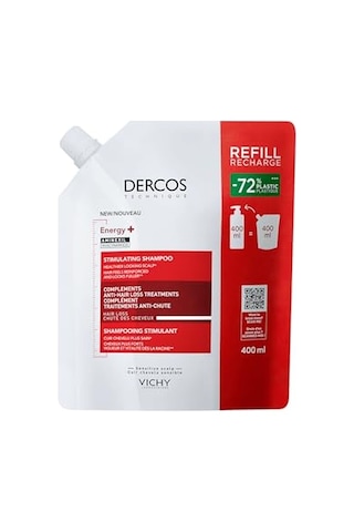 Dercos Energy Dökülme Karşıtı Şampuan Yeniden Dolum Paketi 390 Ml Beyaz