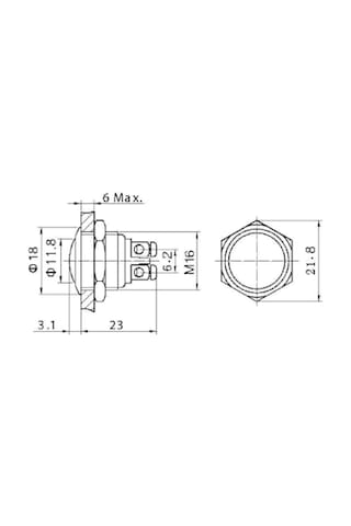 Gq-16b ,kontak-1a Metal Yaylı M16 Buton
