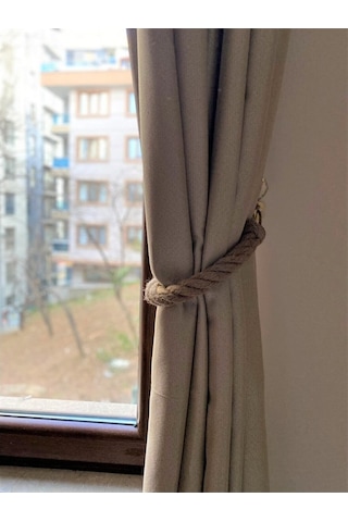 2 Adet 50 Cm Otantik Kalın Halat Perde Tutacağı (20Mm)