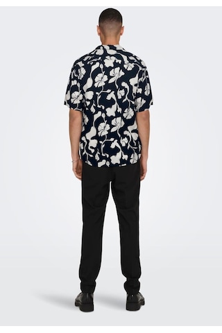 Only & Sons Onsdash Lıfe Ss Resort Aop Shırt Noos Lacivert 001