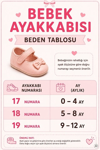Cantoy Kız Bebek Fiyonklu Rugan Babet Ayakkabı Cırt Cırtlı İlk Adım Ayakkabısı Krem