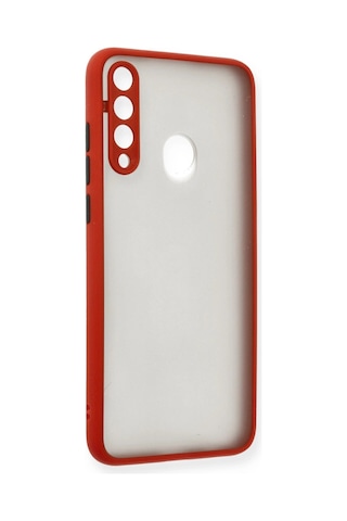 Huawei Y6p Kılıf Montreal Silikon Kapak - Kırmız 70878 Kırmızı