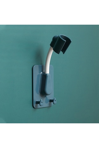 Ayarlanabilir Duş Başlığı Tutucusu, Yapışkan Bant Ve 2 Kanca Dahil, Mavi/beyaz Mavi