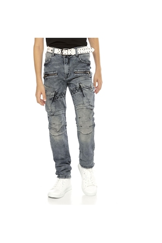 Cipo & Baxx Cdk111 Biker Stil Kargo Cep Çocuk Kot Pantolon 001