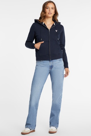 Guess Kadın Fermuarlı Sweatshirt - Lacivert Lacivert