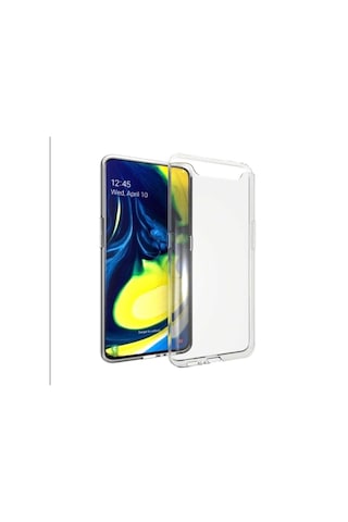 Samsung Uyumlu Galaxy A80 Kılıf Zore Süper Silikon Kapak Renksiz