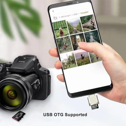 Micro Sd Kart Okuyucu - Usb C & Usb Dönüştürücülü Otg Kart Okuyucu, Type-c Tf Hafıza Kartı Okuyucu,,, Laptop, Uyumlu Metal Mini Kart Okuyucu Evınto